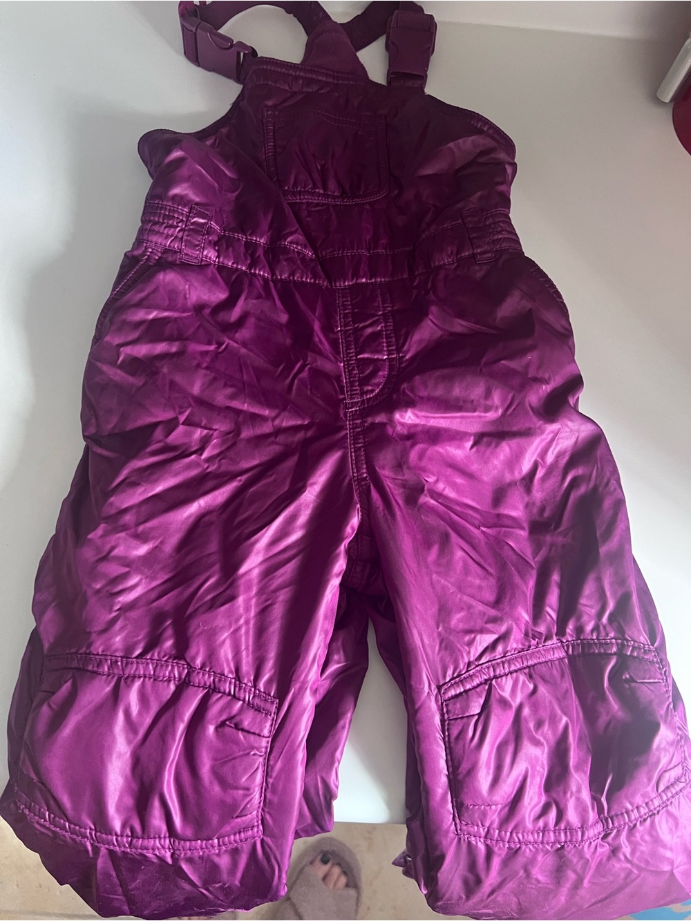 GAP Kids Magenta Snow Bib Overalls